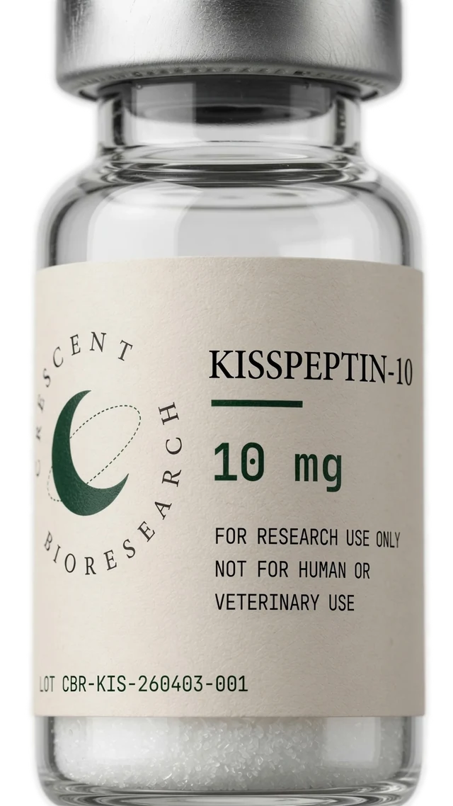 A Crescent vial with its lot number on the label